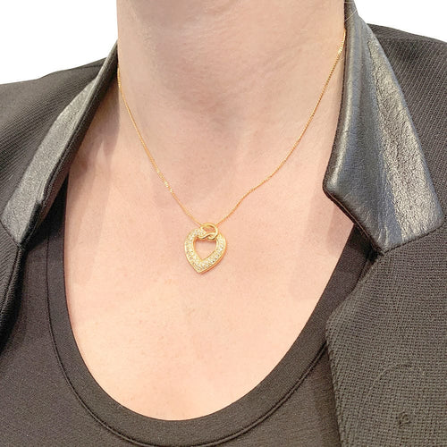 Pendentif Pendentif Boucheron, "Coeur", or jaune, diamants. 58 Facettes 31434