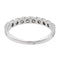 Bague 55 Bague Demi alliance Or blanc Diamant 58 Facettes 2601751CN