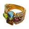 Bague 55 Bague Bulgari, "Allegra", or jaune, diamants, pierres de couleurs. 58 Facettes 31101