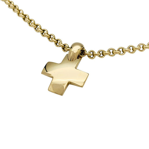 Pendentif Pendentif et chaîne Pomellato "Croix" en or jaune. 58 Facettes 31732