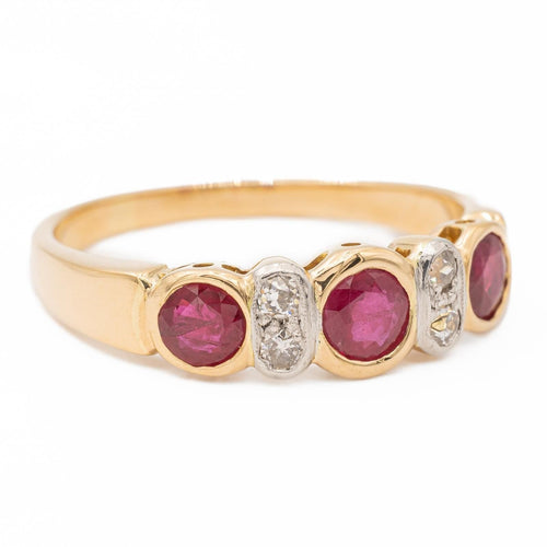 Bague 63 Bague Or jaune rubis 58 Facettes 2296958CN