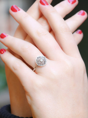 Bague Bague Belle Epoque Or blanc Platine Diamants 58 Facettes J186