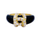 Bague 51.5 Bague Cartier, "Double C", or jaune, onyx, diamants. 58 Facettes 32783