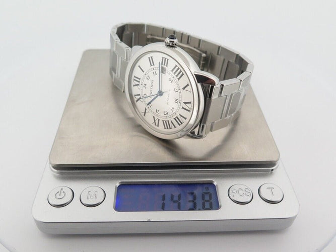 Montre montre CARTIER ronde solo 3802 w6701011 42mm acier automatique boite 58 Facettes 253086