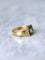Bague Bague chevalière ancienne en or jaune et diamant sur émail bleu 58 Facettes