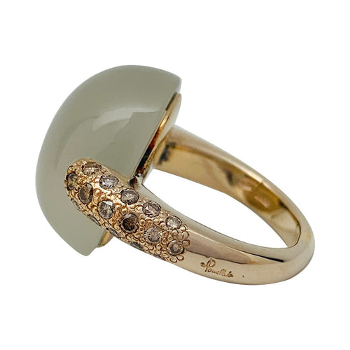 Bague 53 Bague Pomellato, "Luna", or naturel, diamants et pierre de lune. 58 Facettes 31730