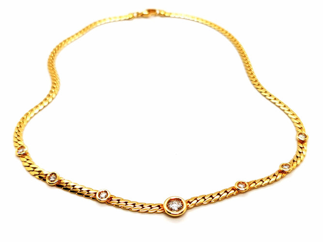 Collier Collier Maille anglaise Or jaune Diamant 58 Facettes 1696412CN