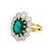Bague 54 Bague pompadour or jaune et platine, émeraude 2.70 carats, diamants. 58 Facettes 30765