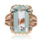 Bague 56 Bague aigue-marine et or rose 58 Facettes 23-191