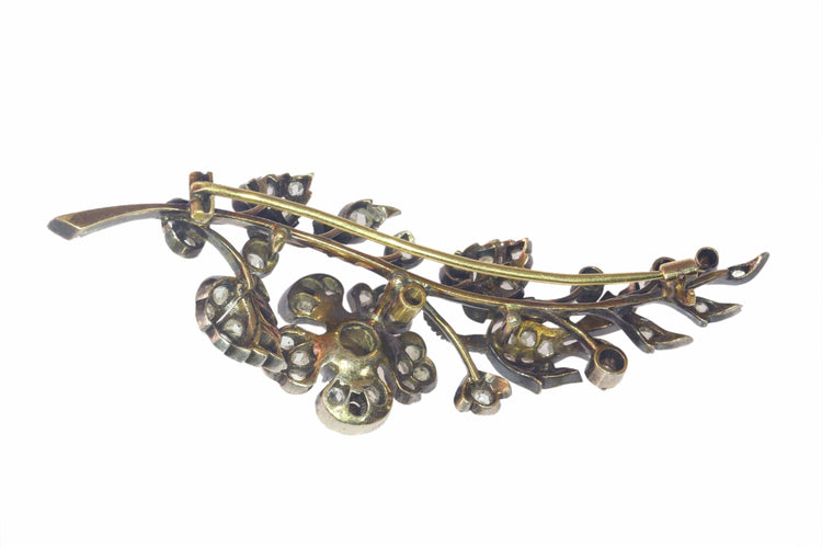 Broche Broche diamant branche fleurie 58 Facettes 23054-0122