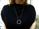 Collier collier POIRAY POIRAY tresse gm en or jaune & blanc diamants 58 Facettes 249003