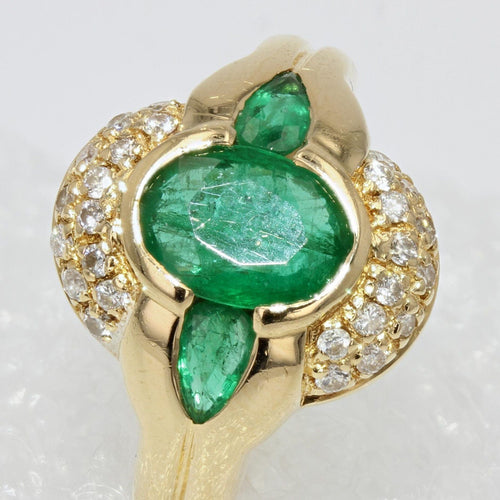 Bague 54 Bague émeraude diamants occasion 58 Facettes 21-327