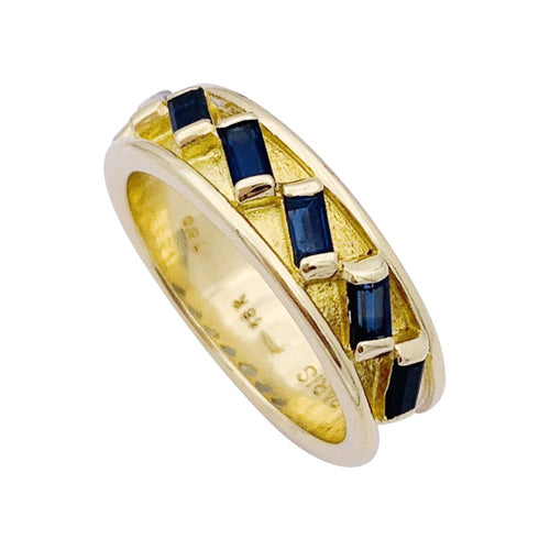 Bague 53 Bague Hermès vintage or jaune, saphirs. 58 Facettes 33213