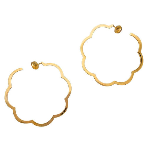 Boucles d'oreilles Boucles d'oreilles Chanel, "Profil de Camélia", or jaune. 58 Facettes 32184