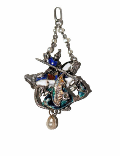 Pendentif Pendentif en argent émaillé 58 Facettes 508