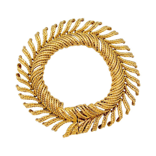 Bracelet Bracelet Boucheron "Plume" en or jaune. 58 Facettes 31481