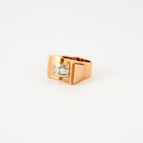 Bague 53 Bague Tank 2 ors Diamants 58 Facettes
