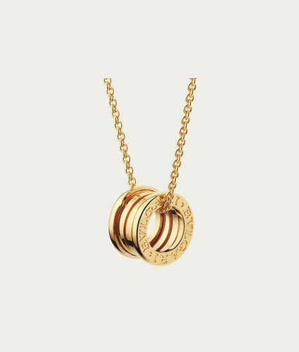 Collier BVLGARI. Collection BZero1, pendentif or jaune 18K 58 Facettes