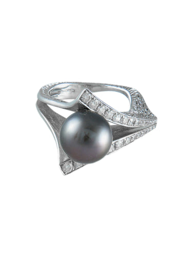 Bague Bague Perle de Tahiti et Diamants 58 Facettes