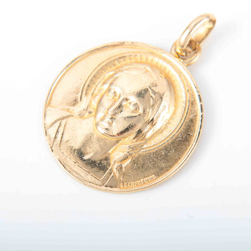 Pendentif Pendentif médaille religieuse Maria or jaune 58 Facettes 2790