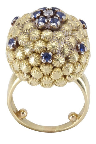 Bague 46 BAGUE BOULE SAPHIRS ET DIAMANT 58 Facettes 068541