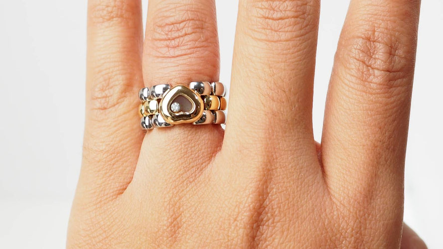 Bague 53 Chopard - Bague Happy Diamonds en or jaune et diamant 58 Facettes 32409