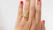 Bague 53 Bague Toi & Moi en Or Jaune & Blanc 58 Facettes 13665