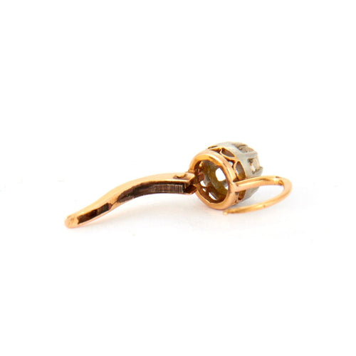 Boucles d'oreilles Paire de dormeuses anciennes diamants 58 Facettes