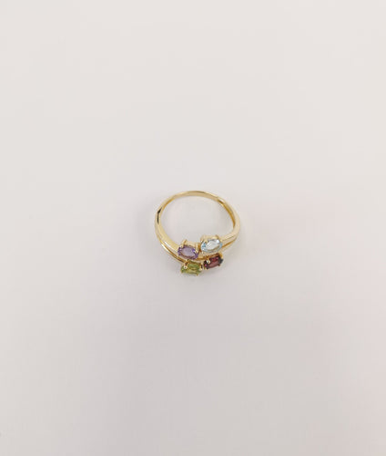 Bague 59 Bague Péridot Améthyste Aigue-Marine Grenat 58 Facettes LT 5130