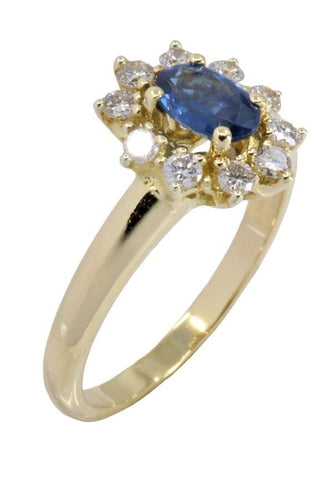 Bague 53 BAGUE MARGUERITE TOPAZE ET DIAMANTS 58 Facettes 056871