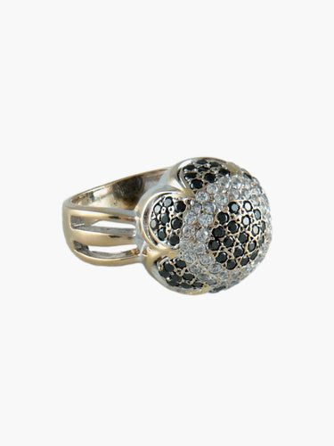 Bague Bague Diamants blancs et Diamants noirs 58 Facettes