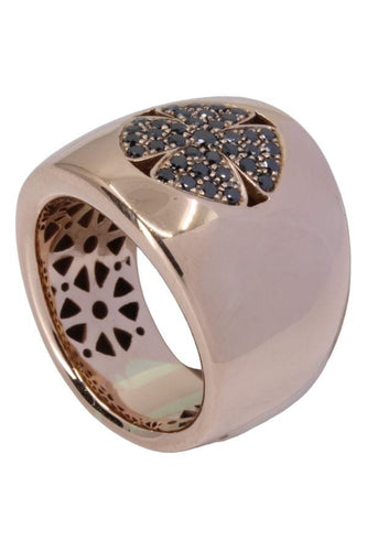 Bague 58 BAGUE TRÈFLE DIAMANTS NOIRS 58 Facettes 061291