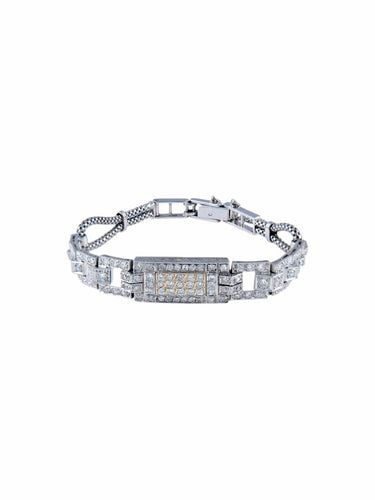 Bracelet Bracelet Art déco et pavage de diamants 58 Facettes