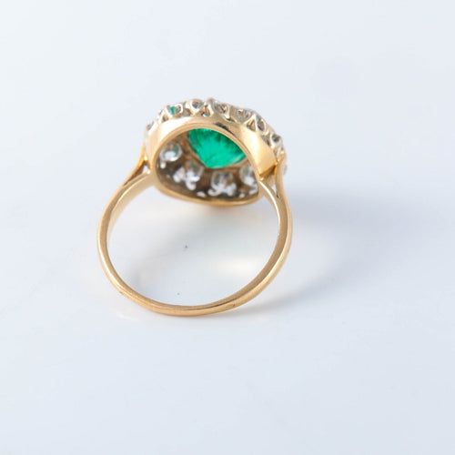 Bague 56 Bague Marguerite émeraude et diamants 58 Facettes