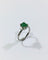 Bague 53 Bague Or Blanc Diamants Et émeraude 58 Facettes