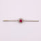 Broche Broche Arte Déco en 2 ors, rubis synthétique sur tête ronde 58 Facettes