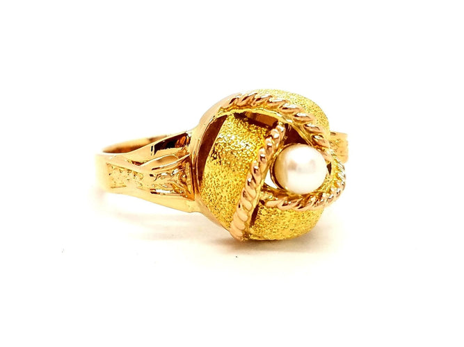 Bague 58 Bague Art déco Or rose Perle 58 Facettes 718108CN