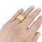 Bague 55 Bague Chanel, Matelassé, or jaune. 58 Facettes 32480