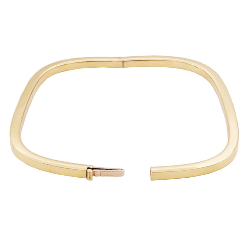 Bracelet Bracelet LUCKY ONE Jonc Rectangle Or Jaune 58 Facettes 58FBJCARE02