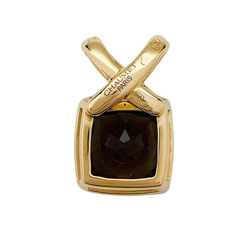 Pendentif Pendentif Chaumet, "Lien", or jaune, quartz fumé. 58 Facettes 30845