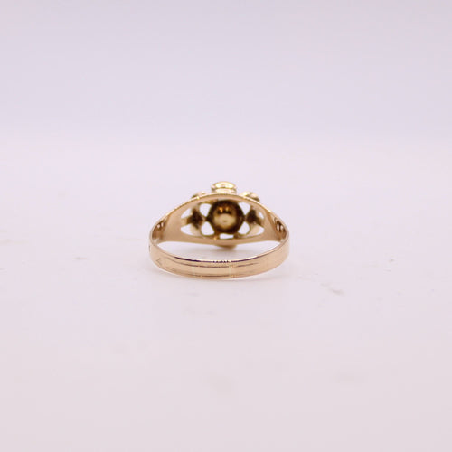 Bague Bague Marguerite, or jaune, perle 58 Facettes