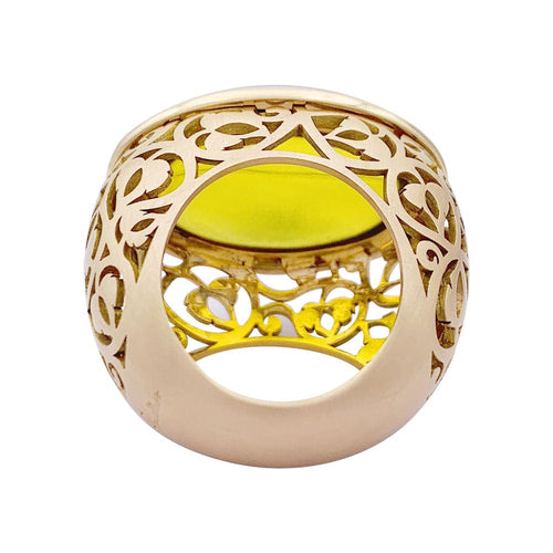 Bague 52 Bague Pomellato, "Arabesque", or rose, ambre. 58 Facettes 33221