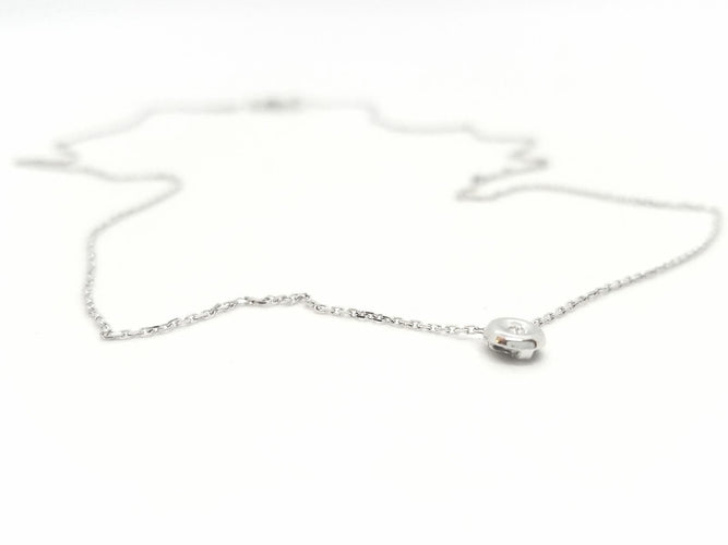 Collier Collier Or blanc Diamant 58 Facettes 579045RV