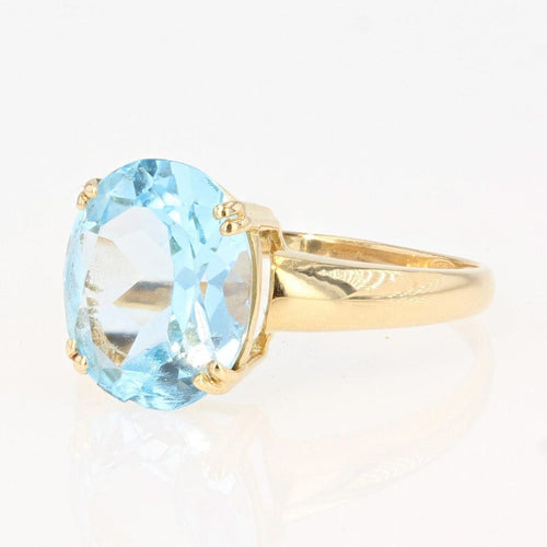 Bague 57 Bague d'occasion or et topaze 58 Facettes 21-274A