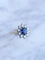 Bague de fiançailles saphir entourage diamants sur or blanc 58 Facettes
