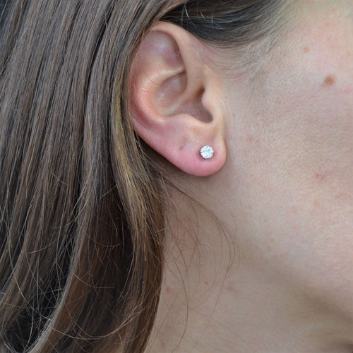 Boucles d'oreilles Puces d'oreilles diamants 0.24 carat or blanc 58 Facettes 22-174