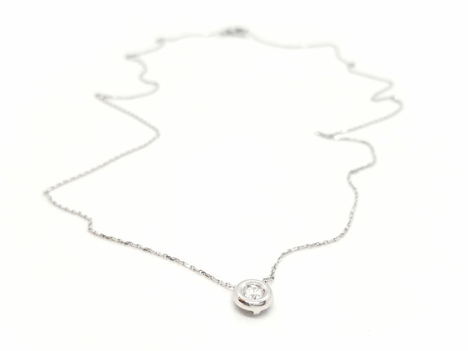 Collier Collier Or blanc Diamant 58 Facettes 579107RV