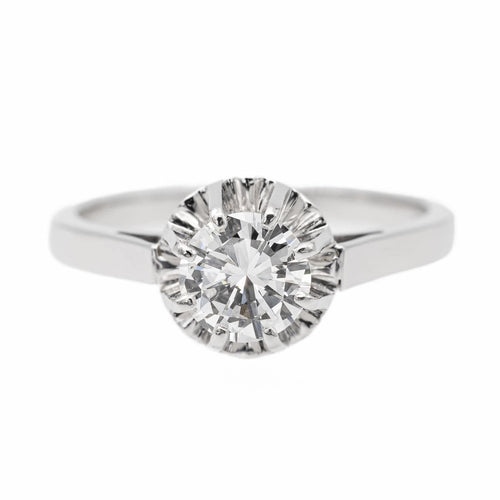 Bague 55 Bague Solitaire Or blanc Diamant 58 Facettes 2538667CN