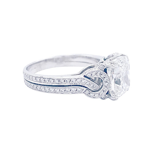 Bague 53 Bague Mauboussin, "Subtil Message", or blanc, diamant coussin. 58 Facettes 32510