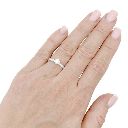 Bague 51 Bague Chaumet "Solitaire Bee my Love" or blanc, diamants. 58 Facettes 33480